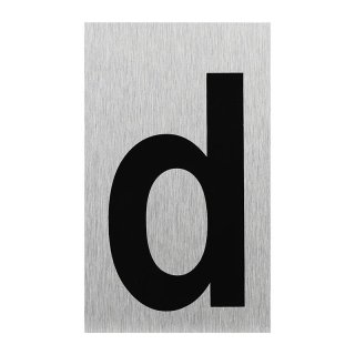 Aluminium Türschild Buchstabe "d"