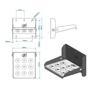 Klapptritt für Anhänger 155 x 172 mm