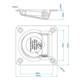 Zurrmulde einfach SPP UP-01 im Blister